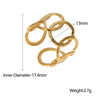 Fashion Geometric Stainless Steel Plating Open Ring
