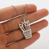 Stainless Steel Fashion Plating Geometric Pendant Necklace