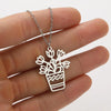 Stainless Steel Fashion Plating Geometric Pendant Necklace