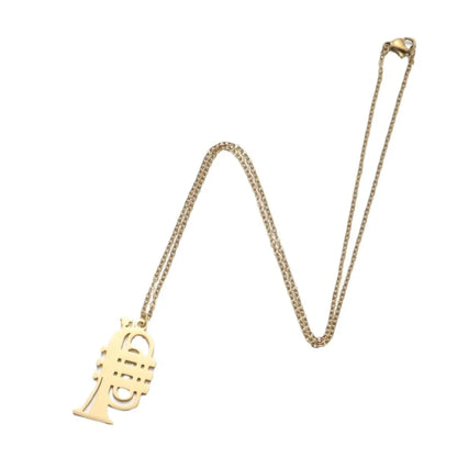 Stainless Steel Fashion Plating Geometric Pendant Necklace