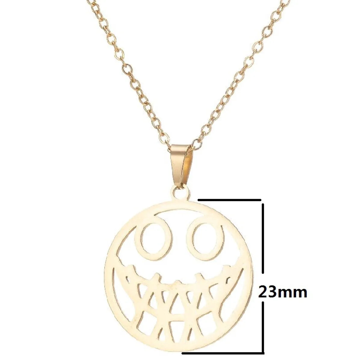 Stainless Steel Fashion Plating Geometric Pendant Necklace