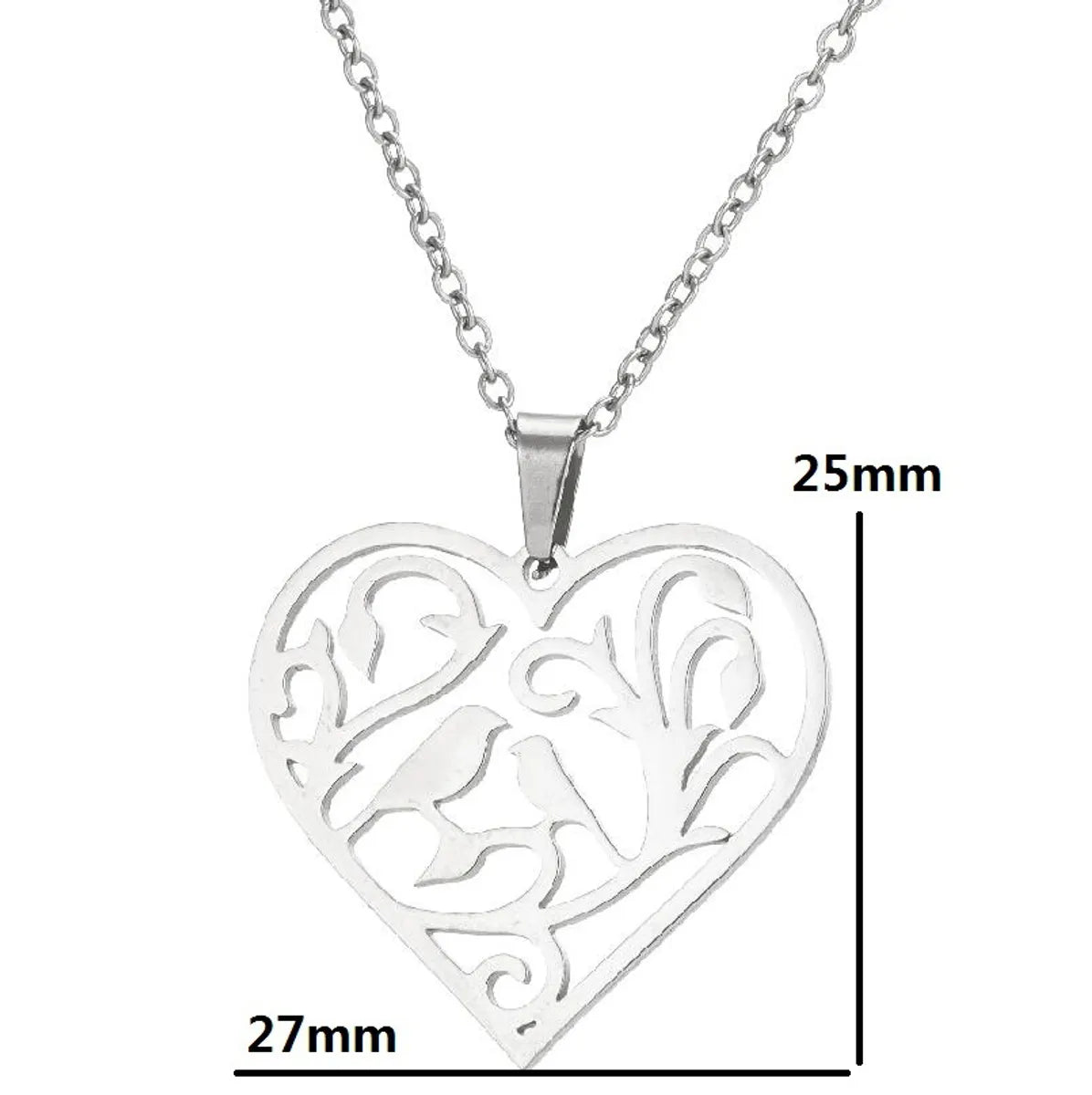 Stainless Steel Fashion Plating Geometric Pendant Necklace