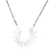 Stainless Steel Fashion Plating Geometric Pendant Necklace