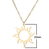 Stainless Steel Fashion Plating Geometric Pendant Necklace