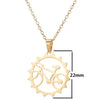 Stainless Steel Fashion Plating Geometric Pendant Necklace