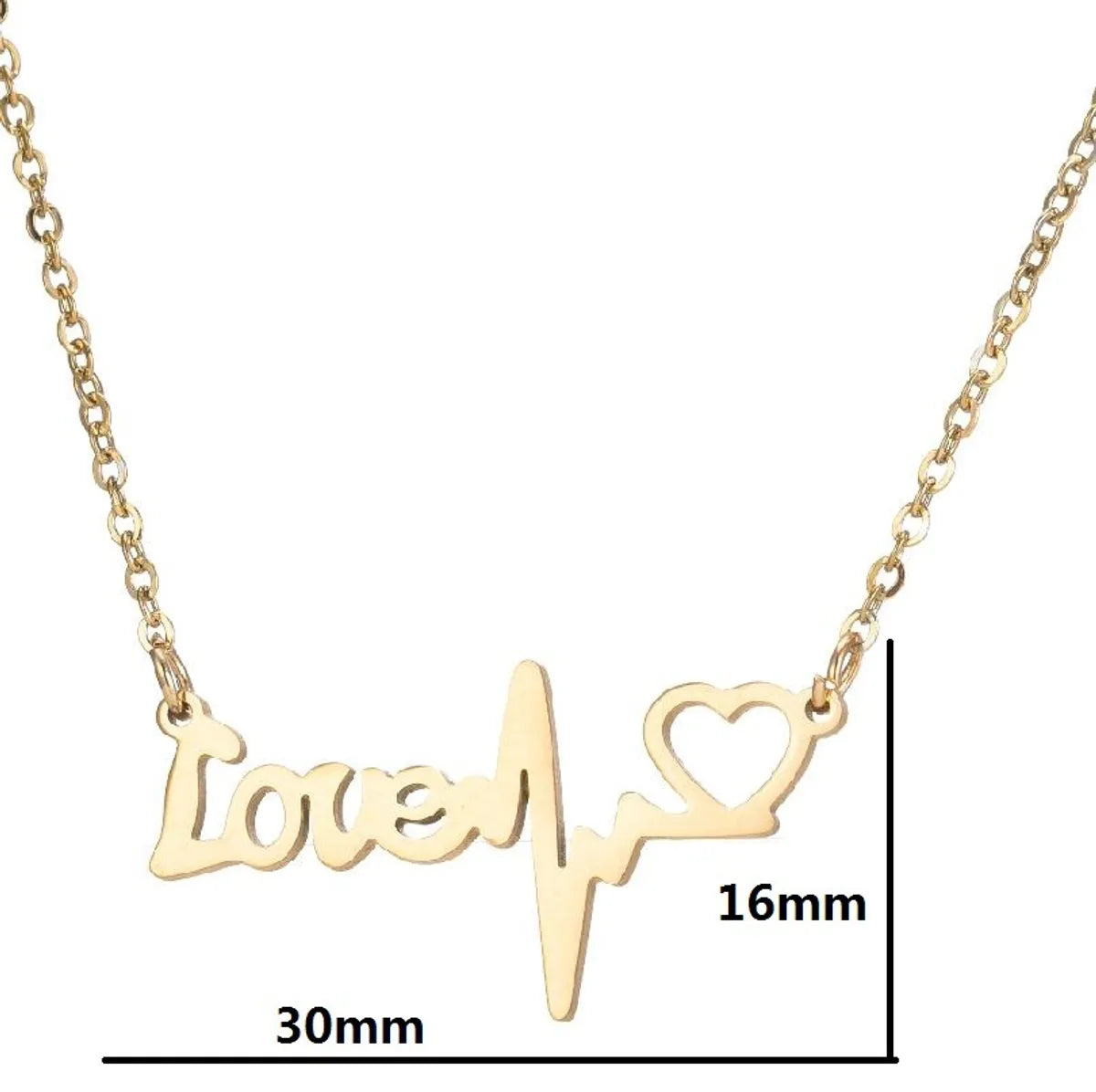 Stainless Steel Fashion Plating Geometric Pendant Necklace