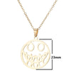 Stainless Steel Fashion Plating Geometric Pendant Necklace