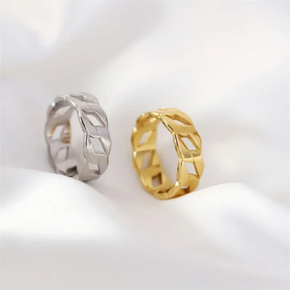 Fashion Geometric Stainless Steel Plating Rings 1 Piece