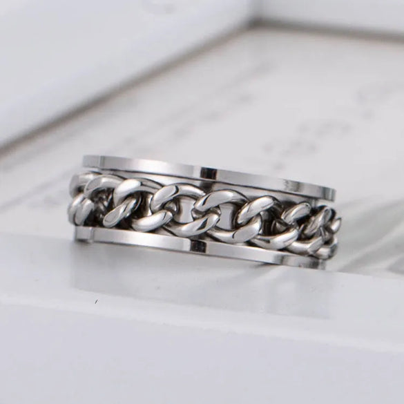 Fashion Geometric Stainless Steel Plating Rings 1 Piece