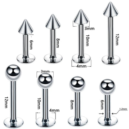 Fashion Geometric Stainless Steel Polishing Lip Stud