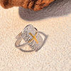 Fashion Geometric Stainless Steel Ring With Heart Shape And Electroplating Treatment Unisex Light Luxury Niche Design