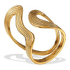 Fashion Geometric 316L Stainless Steel Ring With 18K Gold Plating And Niche Design