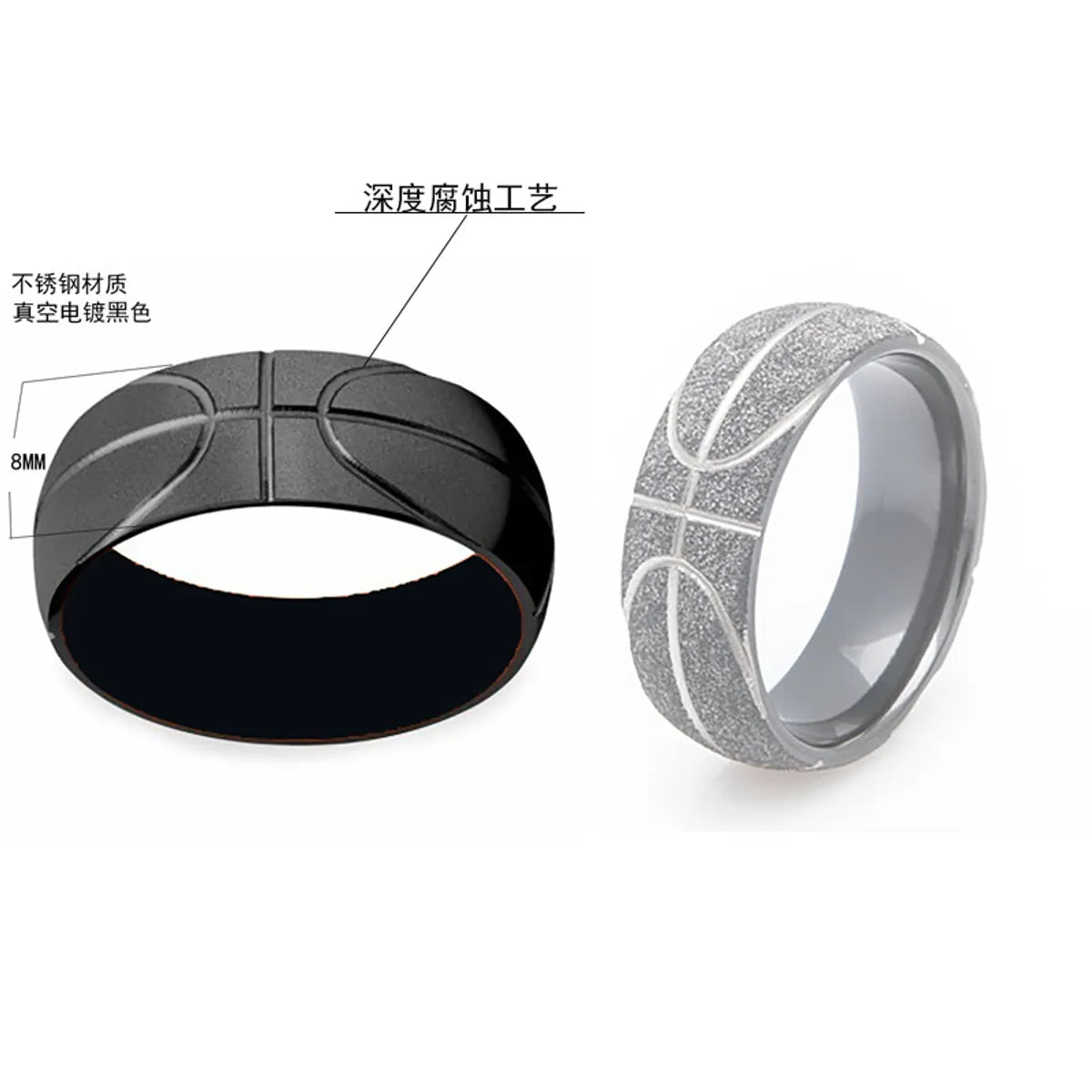 Fashion Geometric Stainless Steel Rings Plating Stainless Steel Rings