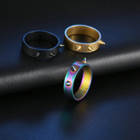 Fashion Geometric 201 Stainless Steel Gold Plated Unisex Rings