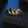 Fashion Geometric 201 Stainless Steel Gold Plated Unisex Rings