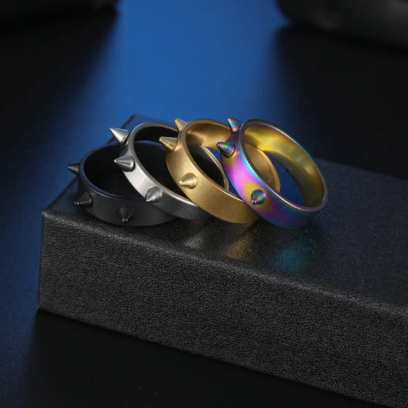 Fashion Geometric 201 Stainless Steel Gold Plated Unisex Rings