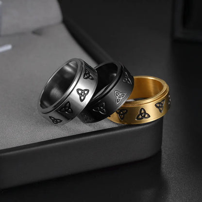 Fashion Geometric 304 Stainless Steel Gold Plated Men'S Rings