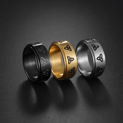 Fashion Geometric 304 Stainless Steel Gold Plated Men'S Rings