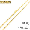 Fashion Geometric Stainless Steel Titanium Steel Plating Gold Plated Necklace
