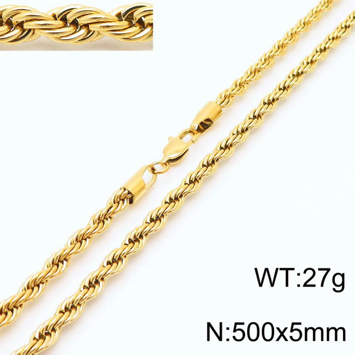 Fashion Geometric Stainless Steel Titanium Steel Plating Gold Plated Necklace