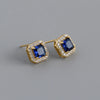 Fashion Geometric Sterling Silver Inlay Zircon Ear Studs 1 Pair