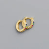 Fashion Geometric Sterling Silver Inlay Zircon Earrings 1 Pair