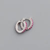 Fashion Geometric Sterling Silver Inlay Zircon Earrings 1 Pair