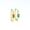 Fashion Geometric Sterling Silver Inlay Zircon Earrings 1 Pair