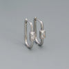 Fashion Geometric Sterling Silver Inlay Zircon Earrings 1 Pair