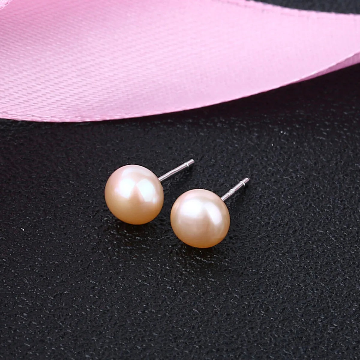 Fashion Geometric Sterling Silver Pearl Ear Studs 1 Pair