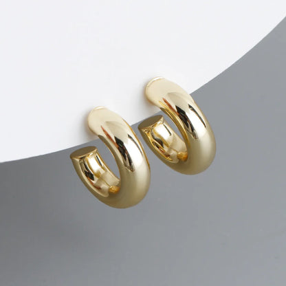 Fashion Geometric Sterling Silver Plating Ear Studs 1 Pair