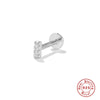 1 Piece Fashion Geometric Plating Sterling Silver Zircon Ear Studs