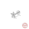 1 Piece Fashion Geometric Plating Sterling Silver Zircon Ear Studs