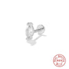 1 Piece Fashion Geometric Plating Sterling Silver Zircon Ear Studs