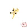 1 Piece Fashion Geometric Plating Sterling Silver Zircon Ear Studs