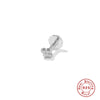 1 Piece Fashion Geometric Plating Sterling Silver Zircon Ear Studs