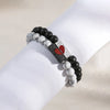 Fashion Geometric Stone Metal Inlaid Shell Couple Bracelets 1 Piece