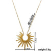 Fashion Geometric Sunflower Titanium Steel Clavicle Chain Women's Necklace Jewelry