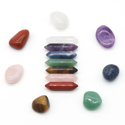 7 Pieces Synthetic Gemstones Geometric