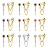 Fashion Geometric Tassel Chain Hanging Earrings For Women With Silver Needle And Copper Electroplated Versatile Stylish Dangle Earrings
