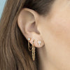 Fashion Geometric Tassel Chain Hanging Earrings For Women With Silver Needle And Copper Electroplated Versatile Stylish Dangle Earrings