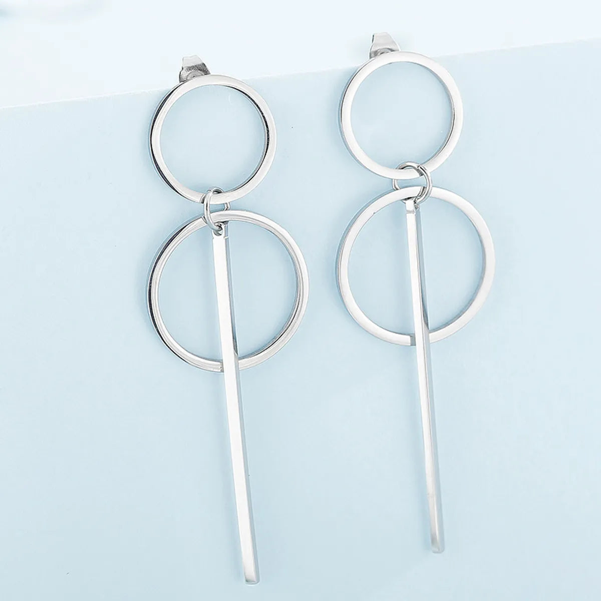 Fashion Geometric Titanium Steel Drop Earrings Plating Stainless Steel Earrings 1 Pair