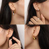 Fashion Geometric 316L Stainless Steel Earrings For Ladies One Ornament Multiwear Highend And Simple Irregular With Electroplating
