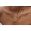 Fashion Geometric Titanium Steel Gold Plated Gold Plated Layered Necklaces