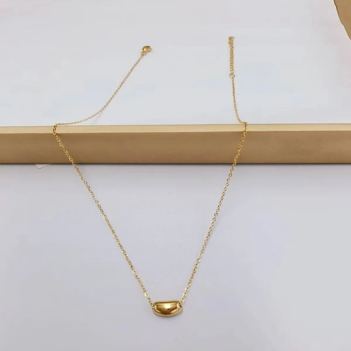 Fashion Geometric Titanium Steel Gold Plated Necklace 1 Piece