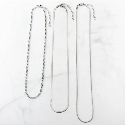 Fashion Geometric Titanium Steel Layered Necklaces Plating Stainless Steel Necklaces 1 Piece