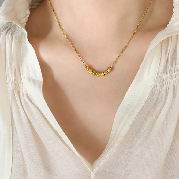 Wholesale Jewelry Fashion Geometric 304 Stainless Steel 18K Gold Plated Plating Necklace