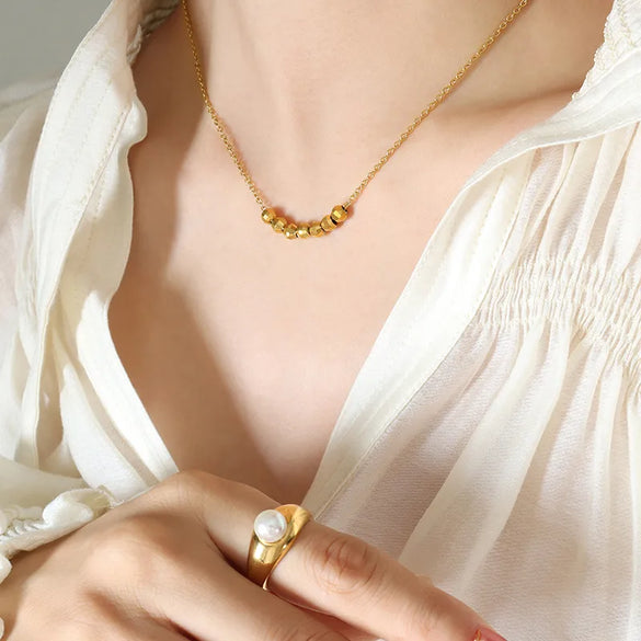 Wholesale Jewelry Fashion Geometric 304 Stainless Steel 18K Gold Plated Plating Necklace