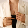 Wholesale Jewelry Fashion Geometric 304 Stainless Steel 18K Gold Plated Necklace