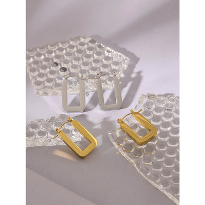 Fashion Geometric Titanium Steel Plating Earrings 1 Pair